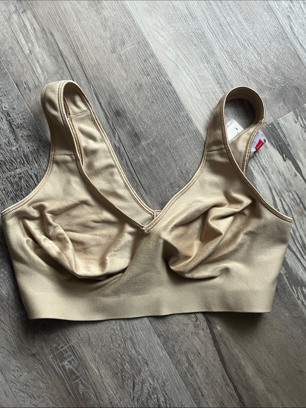 Hanes Smooth Wireless Beige Comfort Bra